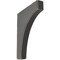 Ekena Millwork 1 3/4"W x 10"D x 12"H Clarksville Wood Vintage Decor Bracket, Black BKTWD02X10X12CVBL - alternate 1